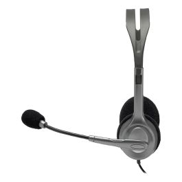 Logitech H110 Stereo Headset Auriculares con Micrófono, Sonido Estéreo, Conexión 3.5mm para PC, Tablet y Móvil, Diseño Cómodo