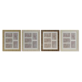 Marco Multifoto Scandi DKD Home Decor Natural Beige 2 x 38 x 34 cm (4 Unidades) Precio: 48.2668997822. SKU: B15CFH3XTP