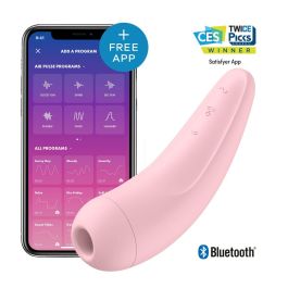 Satisfyer Curvy 2+ Estimulador Clitoriano Rosado con App y Bluetooth para Mujer