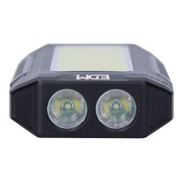 Edm Linterna led recargable 10W aluminio, 5W frontal, 1000lm, power bank, 9h autonomía, IP44, imán y gancho Edm Linterna led recargable 10W aluminio, 5W frontal, 1000lm, power bank, 9h autonomía, IP44, imán y gancho