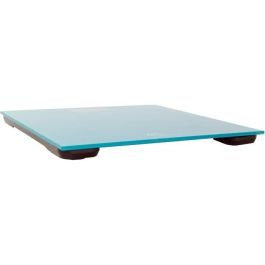 Báscula personal electrónica - LITTLE BALANCE - 160 kg máx - tapa de cristal templado - color turquesa