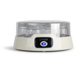 LIVOO - Yogurtera - DOP180G - 14 botes de cristal con tapa de rosca - Capacidad por bote: 170ml LIVOO - Yogurtera - DOP180G - 14 botes de cristal con tapa de rosca - Capacidad por bote: 170ml