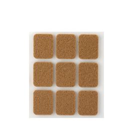 Inofix Plasfix - Pack de 9 fieltros sintéticos adhesivos marrón, lana acrílica, 29x23mm, para protección y silencio