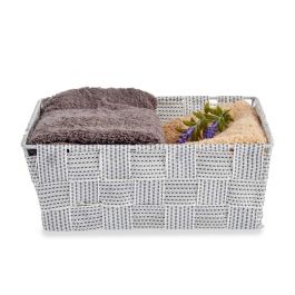 Cesta de Tela Rectangular Kipit 17 cm Blanco - 21x18x8 cm (24 Unidades) Cesta de Tela Rectangular Kipit 17 cm Blanco - 21x18x8 cm (24 Unidades)
