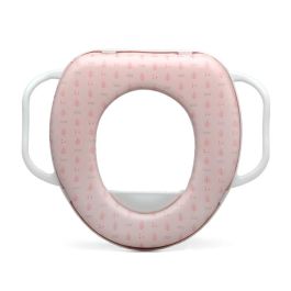 KioKids Petits Moments Reductor WC Rosa con Asas y Protector de Salpicaduras para Niños +12 Meses