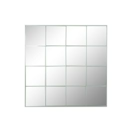 DKD Home Decor Espejo de Pared Scandi Verde Menta 122x122 cm con Diseño Ventana, Hierro y Cristal