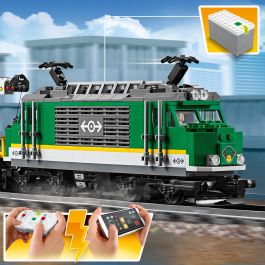 Lego City Tren de Mercancías con Motor y Control Remoto Bluetooth, 6 Minifiguras y Vía Circular - 60198