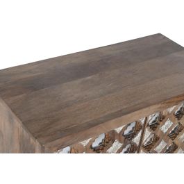Aparador Indio DKD Home Decor Natural Plateado 38 x 80 x 80 cm Aparador Indio DKD Home Decor Natural Plateado 38 x 80 x 80 cm