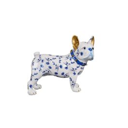 DKD Home Decor Figura de Bulldog Moderno de Resina Azul/Blanco (2 Unidades) 11.5 x 21.5 x 24 cm Precio: 29.49999965. SKU: B14A3RLNXJ