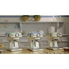 Ariete Cafetera Espresso Vintage Beige 1389/13, Portafiltro Dual, 9 Litros, 900 W