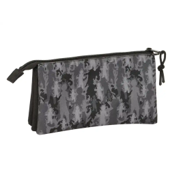 SAFTA Portatodo Dragon Ball triple con 3 compartimentos separados y bolsillo interior con cremallera 22x3x12cm