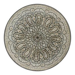 Mesa Bistro Plegable Exterior Metálica y Mosaico Color Negro Ø60 x 76 cm