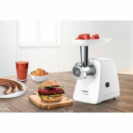 Bosch MFW2520W Picadora de Carne Eléctrica SmartPower con 2 Rejillas de Trituración y Accesorio Embutidor de Salchichas, Blanco Bosch MFW2520W Picadora de Carne Eléctrica SmartPower con 2 Rejillas de Trituración y Accesorio Embutidor de Salchichas, Blanco