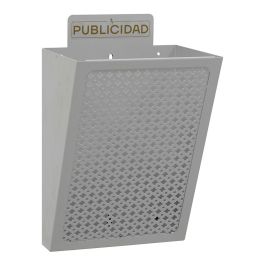 Arregui E2302 Cesta de Publicidad de Acero Plateado para Exterior 22 x 19 x 35,5 cm