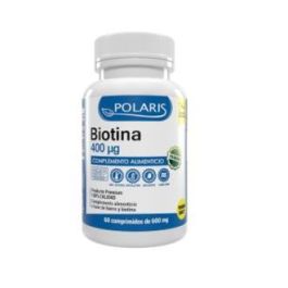 POLARIS Biotina 400 mcg 60 comprimidos para cabello, piel y uñas - Sin gluten, sin lactosa Precio: 11.4999995. SKU: B1BCMS8HJN