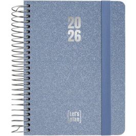 Agenda Anual (2026) Grafoplas Metallic Espiral Tapa Extradura Con Goma A6 150X120 S/V Azul Precio: 11.49999972. SKU: B1ERECT8SW