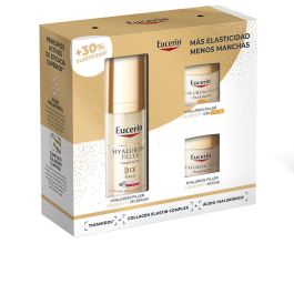 Eucerin Hyaluron Filler + Elasticity Sérum Estuche 3 pz (Sérum 30ml + Crema Día 20ml + Crema Noche 20ml) Reduce Manchas, Suaviza Arrugas y Mejora Firmeza Precio: 41.50000041. SKU: B19MMN64K3