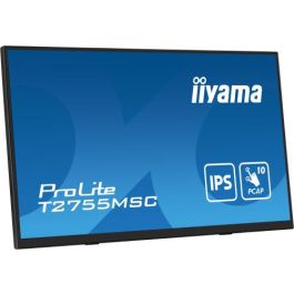Iiyama Monitor Táctil 27" IPS Full HD 1920x1080, 10 Puntos Táctiles, HDMI, DisplayPort, USB Hub, Altavoces, Webcam y Micrófono Integrados, Soporte (T2755MSC-B1)