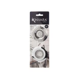 Kinvara Set de 2 Filtros de Fregadero Hondo de Acero Inoxidable con Agujeros Pequeños (7.3x7.3x1.6 cm y 7.3x7.3x0.5 cm) (24 Unidades) Kinvara Set de 2 Filtros de Fregadero Hondo de Acero Inoxidable con Agujeros Pequeños (7.3x7.3x1.6 cm y 7.3x7.3x0.5 cm) (24 Unidades)