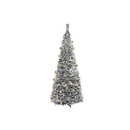 DKD Home Decor Árbol de Navidad Artificial Moderna Dorado Plegable y Desmontable, con Luces LED Integradas y PVC, 180 cm Alto x 71 cm Ancho