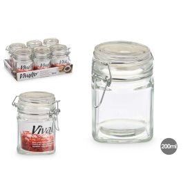 Tarro Cristal Cuadrado Cierre Hermetico 200Ml Vivalto 9CM (24 Unidades) Precio: 39.49999988. SKU: B1854GBM7R