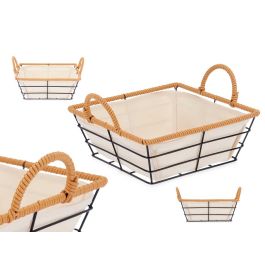Cesta Kinvara Metal Cuadrada con Asas 26x12x21.7 cm, Color Natural (24 Unidades) Precio: 68.68999995. SKU: B13KEKLYTT