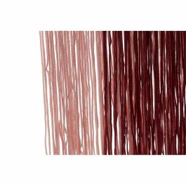 Espejo Colgante DKD Home Decor Burdeos Rosa claro Flecos 33,5 x 1 x 54 cm (2 Unidades) (2 Piezas)