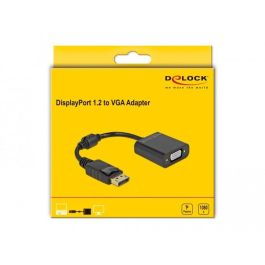 Adaptador DisplayPort a VGA DELOCK 61006 Negro