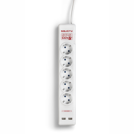 Salicru 680BA000002 Limitador de Tensión 306J, Regleta Protectora con 5 Tomas AC y 2 USB, Blanco, Cable 1.5m Precio: 34.50000037. SKU: S5602149