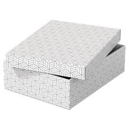 Esselte 628284 Pack 3 Cajas de Almacenamiento Blancas, 360x265x100mm
