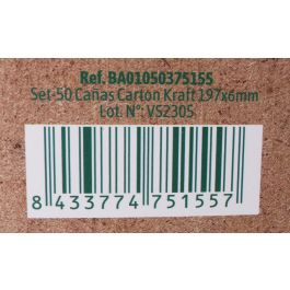 Set de 50 pajitas de cartón Kraft 19.7x6 mm Algon (24 Cajas) Set de 50 pajitas de cartón Kraft 19.7x6 mm Algon (24 Cajas)