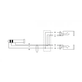 Cordial Cable Y Mini-Jack Estéreo/2 Mini-Jacks Estéreo Hembra 30 Cm