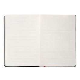 Cuaderno Con Gomilla Antartik Notes Tapa Dura A5 Hojas Rayas Negro Y Rojo 100 Hojas 80 gr Fsc