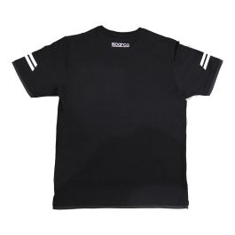 Sparco Camiseta técnica con zonas reflectantes, hombros reforzados, 50% algodón 50% poliéster, negro, talla M Sparco Camiseta técnica con zonas reflectantes, hombros reforzados, 50% algodón 50% poliéster, negro, talla M