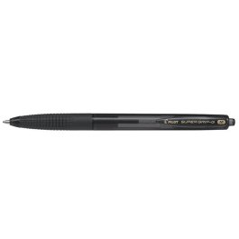 Pilot Boligrafo Super Grip G Negro Retractil Sujecion de Caucho Tinta Base de Aceite 1 mm 0.4 mm