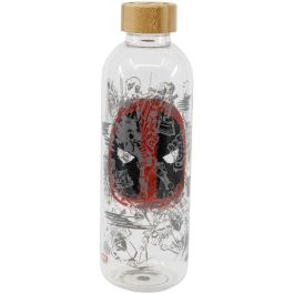 Marvel Botella de agua Deadpool de cristal de borosilicato reutilizable 1030ml con tapón hermético sin BPA