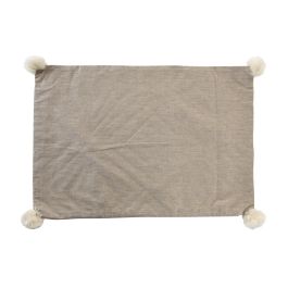 DKD Home Decor Funda de Cojín Decorativa para Salón Gris 40x60 cm Rectangular, Ideal para Sofá o Cama, Mantenimiento Fácil con Lavado en Seco.