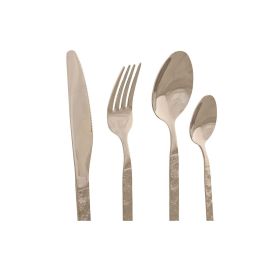 Cubertería Home ESPRIT Plateado Acero Inoxidable 15 x 7 x 24 cm 16 Piezas