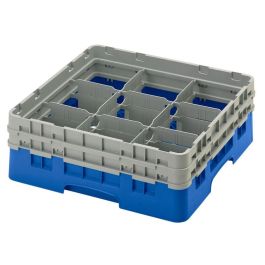 CAMBRO - 9S434-186 - Cesta de lavado 9 comp. 2 alturas - 14,8 cm Ø máx. - alt. máx. 13,5 cm - 50 x 50 x 18,4 cm - Azul marino Precio: 60.5. SKU: B1CK7AK6SS