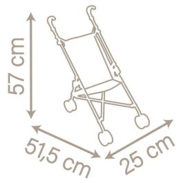 Cochecito de caña Baby Nurse para bebés de hasta 42cm - Smoby Cochecito de caña Baby Nurse para bebés de hasta 42cm - Smoby