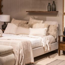 Cojín Blanco Algodón-Poliéster 50 X 30 cm