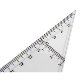 Liderpapel Cartabón de Plástico Transparente 30 cm Biselado y Graduado