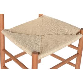 DKD Home Decor Silla Horeca Marron de Olmo y Fibra 76 cm Alto, 48 cm Ancho, 40 cm Profundidad, Asiento 45 cm