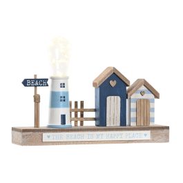 Decoracion Luminosa Mediterraneo DKD Home Decor Azul Blanco 6.8 x 23 x 32 cm