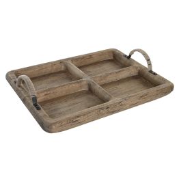 DKD Home Decor Centro de Mesa Decoración Hogar Estilo Antiguo de Madera Paulownia Marrón | Largo 27 cm, Ancho 35 cm, Alto 8 cm Precio: 21.49999995. SKU: B14HM5F6M3
