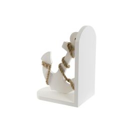 Sujetalibros Mediterraneo DKD Home Decor Blanco Natural 12.5 x 23 x 17 cm Set de 2