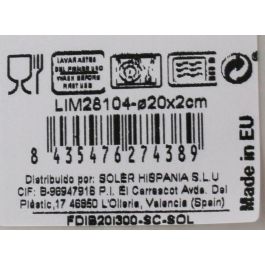 La Mediterranea Plato Postre Limoi 20 cm Iberica Brillo (12 Unidades)