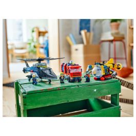 LEGO 60462 Helicóptero, Cami3n Bomberos Y Submarino