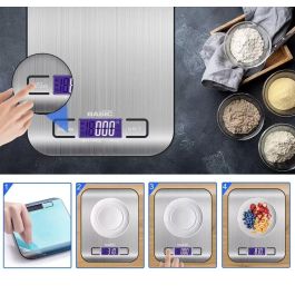 Inde Báscula de Cocina Digital Basic Home 10 kg - Medidas: 14 x 18 x 2 cm (12 Unidades)