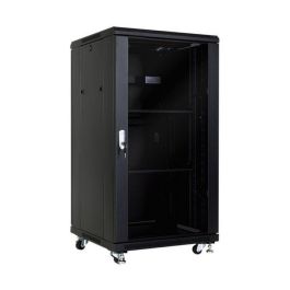 MicroConnect Armario Rack 18U 600x600 mm Negro, Acero, Puerta Cristal Templado y Paneles Desmontables